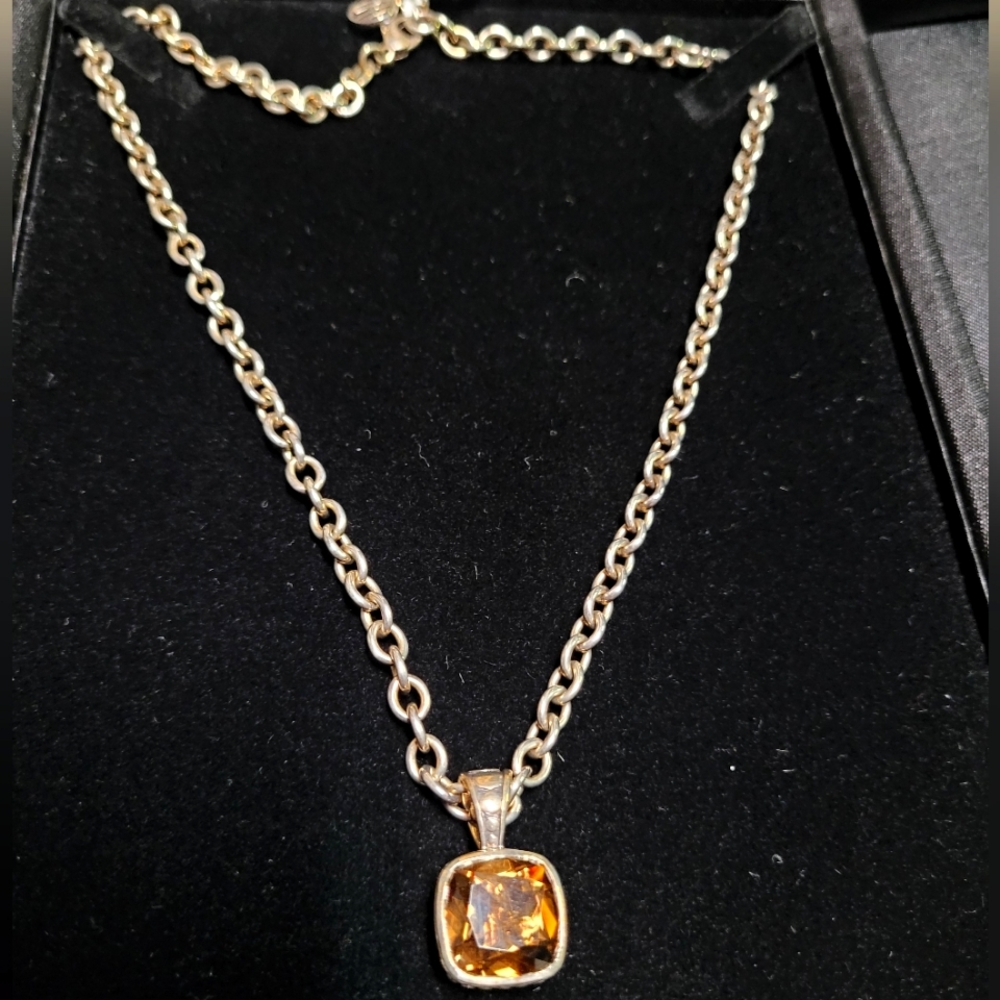 RARE John Hardy Kali Smoky Quartz Necklace 925 Silver